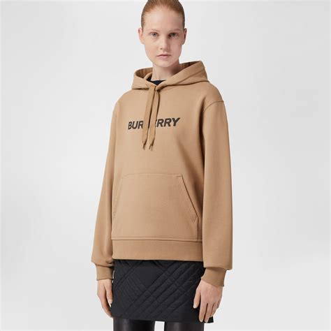 felpa burberry ragazza|Felpa in cotone con cappuccio e logo (Cammello) .